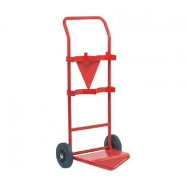 Double Fire Point Trolley - Holds 2 Extinguishers and 1 Bucket