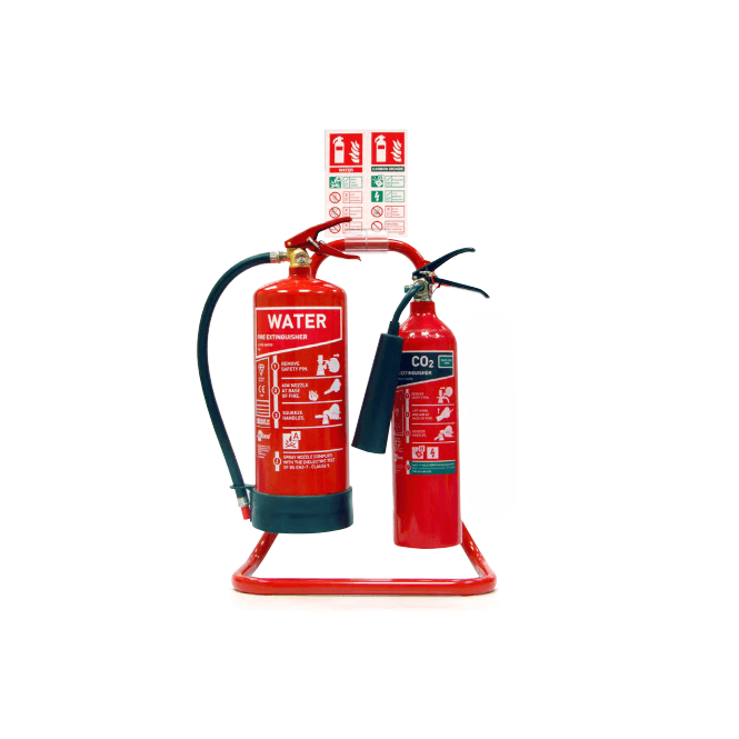 Jactone Double Metal Extinguisher Stand - Red