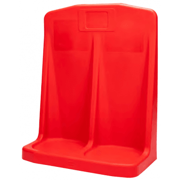 Double One Piece Extinguisher Stand - Red