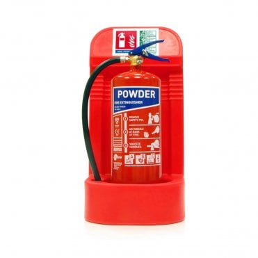 Single Recessed Extinguisher Stand - Red - 6kg Extinguisher