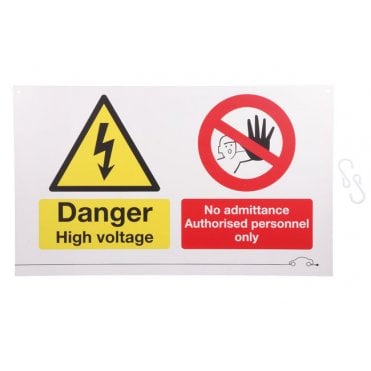 Laser Tools High Voltage/No Admittance Sign