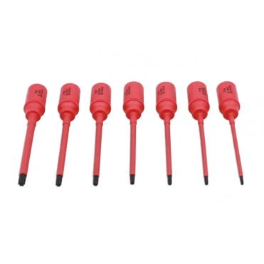 Insulated Extra Long Slim Star Bit Socket 3/8inch D T10 to T40 7pc