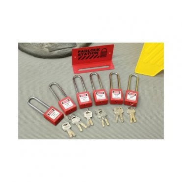 Laser Tools Padlock Station Kit incl Long Shackle Padlocks