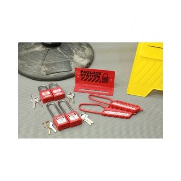 Laser Tools Padlock Station Kit incl Standard and Long Shackle Padlocks