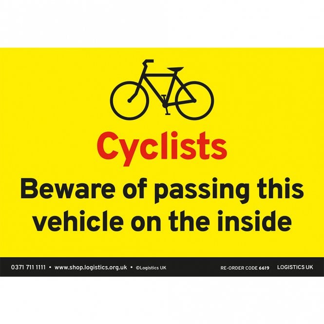 Logistics UK Cyclist Beware Sticker