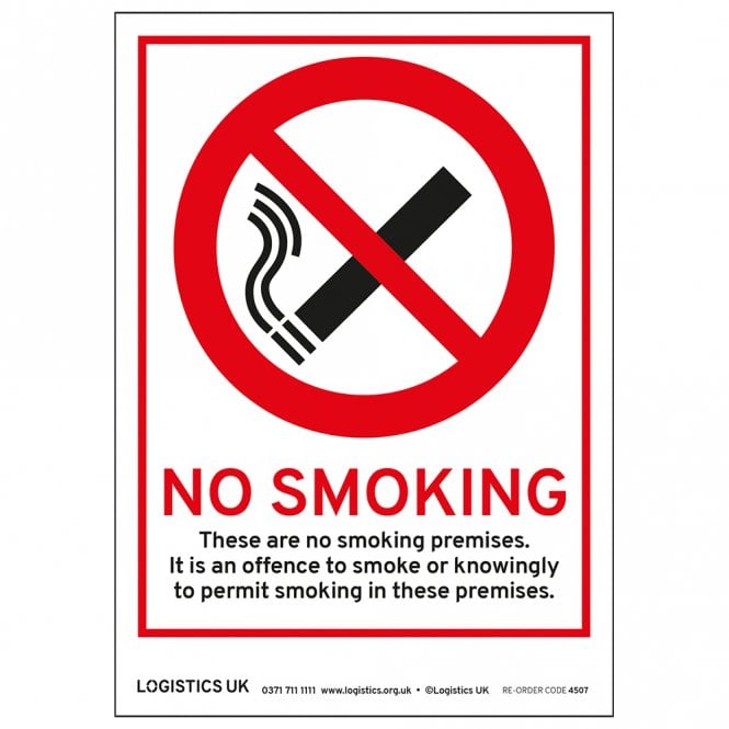 Logistics UK Double-Sided No Smoking Sticker