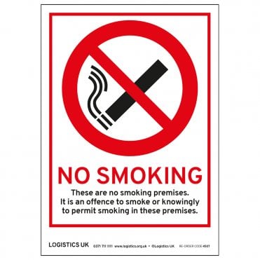 Double-Sided No Smoking Sticker