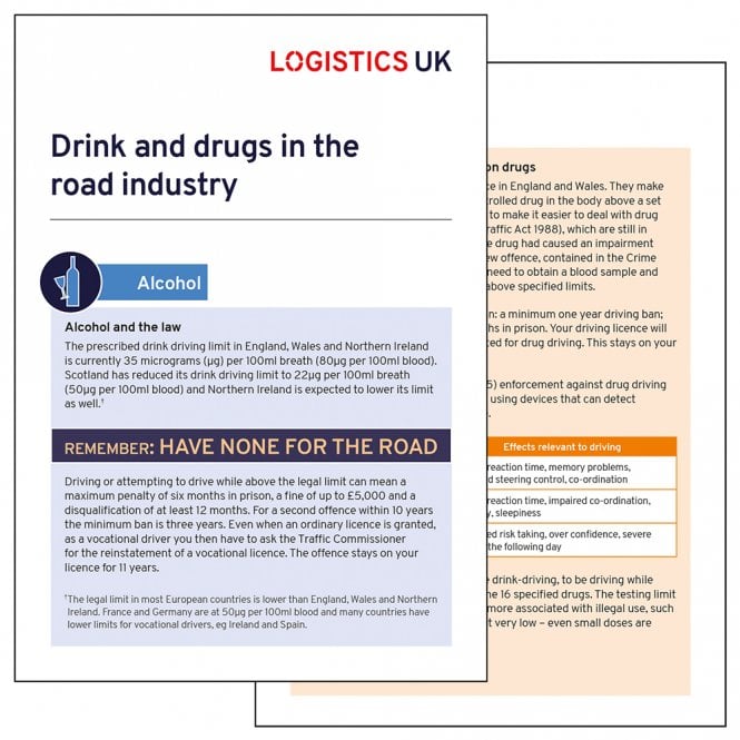 Logistics UK Drink and Drugs Driver Card