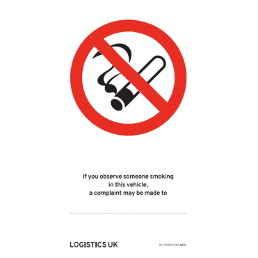 No Smoking Double Tax Disc and O Licence Holder