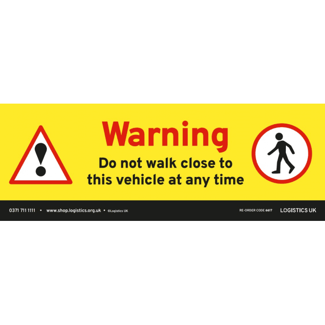 Logistics UK Pedestrian Beware Sticker