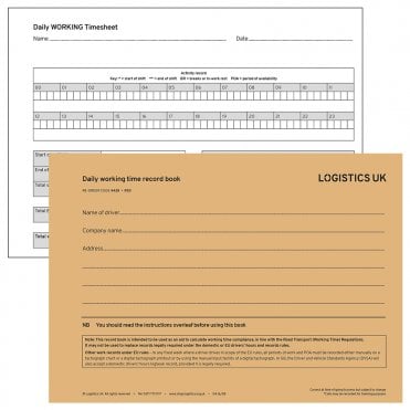 R50 - Drivers' Daily Working Time Log Book