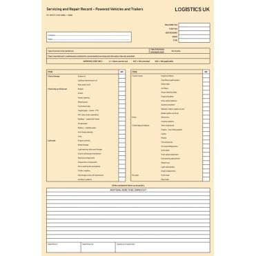 VC80 - Servicing & Repair Record Pad