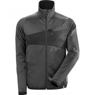 MASCOT ACCELERATE 18103 Anthracite Grey/Black Zip-Up Fleece Sweatshirt
