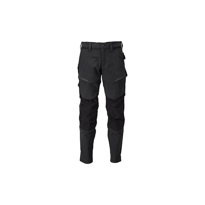MASCOT  CUSTOMIZED Black Work Trousers with Kneepad Pockets