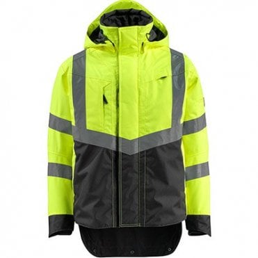 MASCOT SAFE SUPREME Harlow Yellow/Black Hi-Vis Shell Jacket