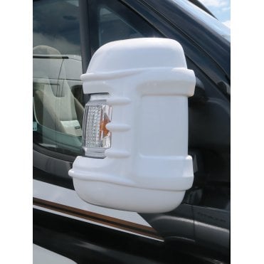 Fiat Ducato 07 Onwards / Peugeot Boxer / Citroen Relay Long Arm Mirror Protector – White