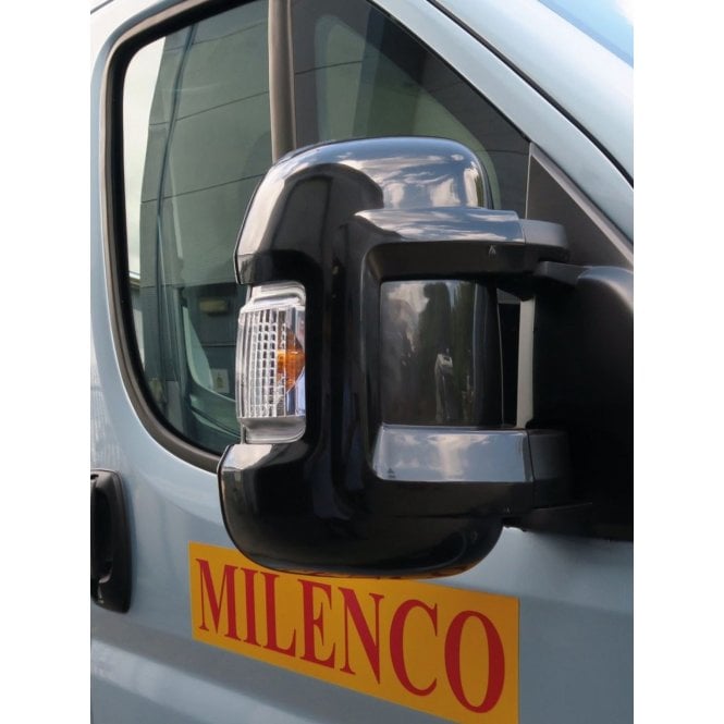 Milenco Fiat Ducato 07 Onwards / Peugeot Boxer / Citroen Relay / Vauxhall Movano Short Arm Mirror Protector – Black