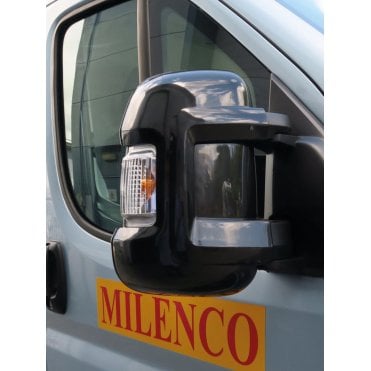 Fiat Ducato 07 Onwards / Peugeot Boxer / Citroen Relay / Vauxhall Movano Short Arm Mirror Protector – Black