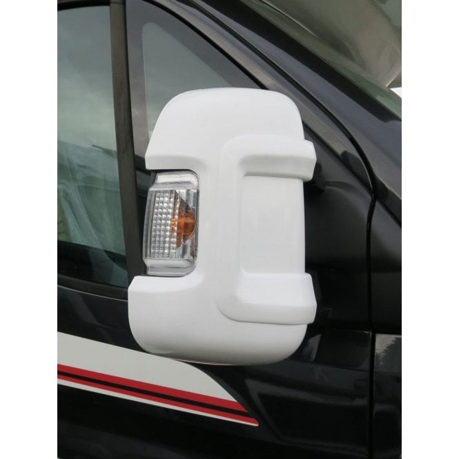 Milenco Fiat Ducato 07 Onwards / Peugeot Boxer / Citroen Relay / Vauxhall Movano Short Arm Mirror Protector – White