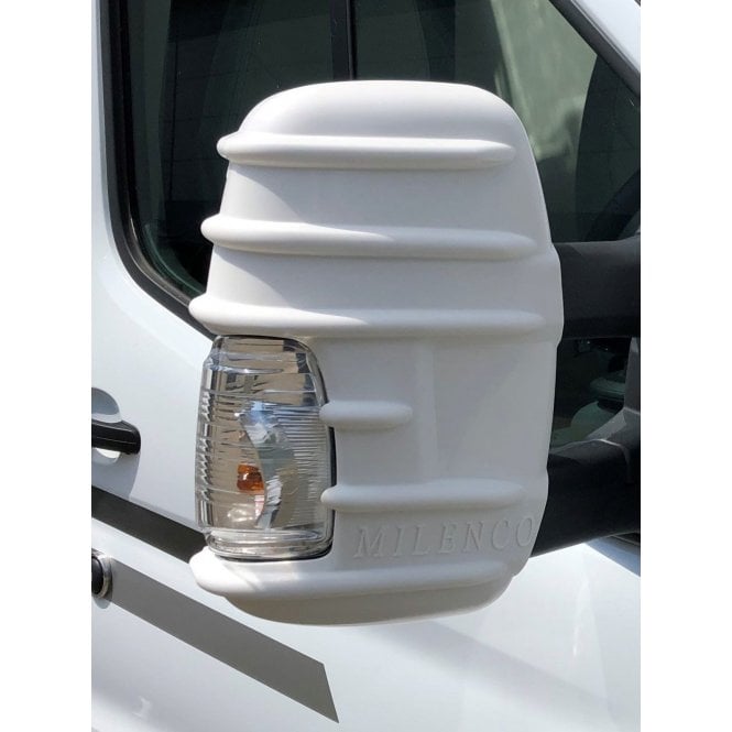 Milenco Ford Transit 2014 Onwards Twin Arm Mirror Protector – White