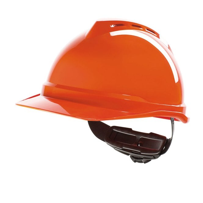 MSA MSA V-GARD 500 VENTED SAFETY HELMET HI VIS ORANGE