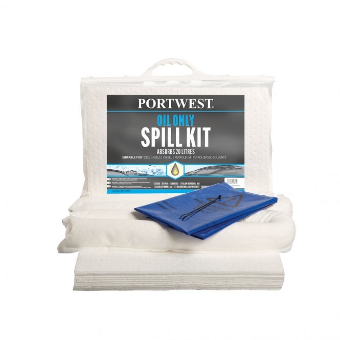 Portwest 20 Litre Oil Only Kit - White - Pack of 6