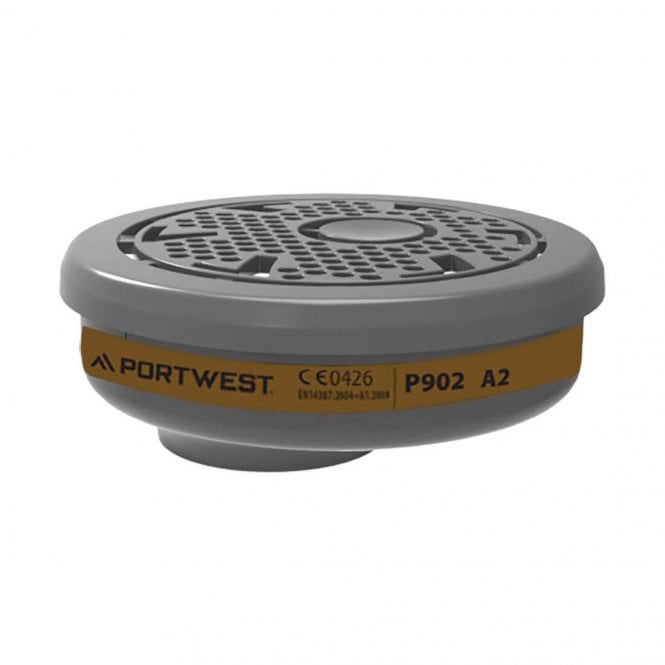 Portwest A2 Gas Filter Bayonet Connection (Pk6)