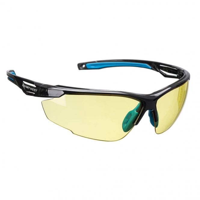 Portwest Anthracite KN Safety Glasses - Amber