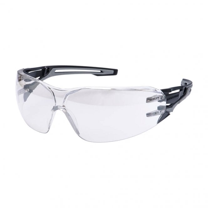 Portwest Anthracite Wraparound Safety Glasses - Mirror
