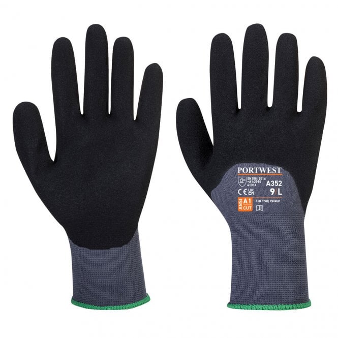 Portwest DermiFlex Ultra Glove - Grey/Black - Pack of 12