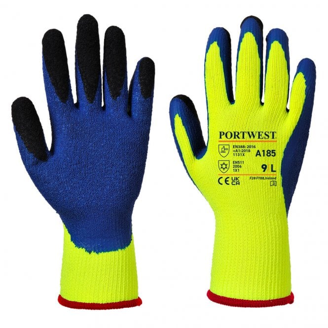 Portwest Duo-Therm Glove - Yellow/Blue - Pack of 12