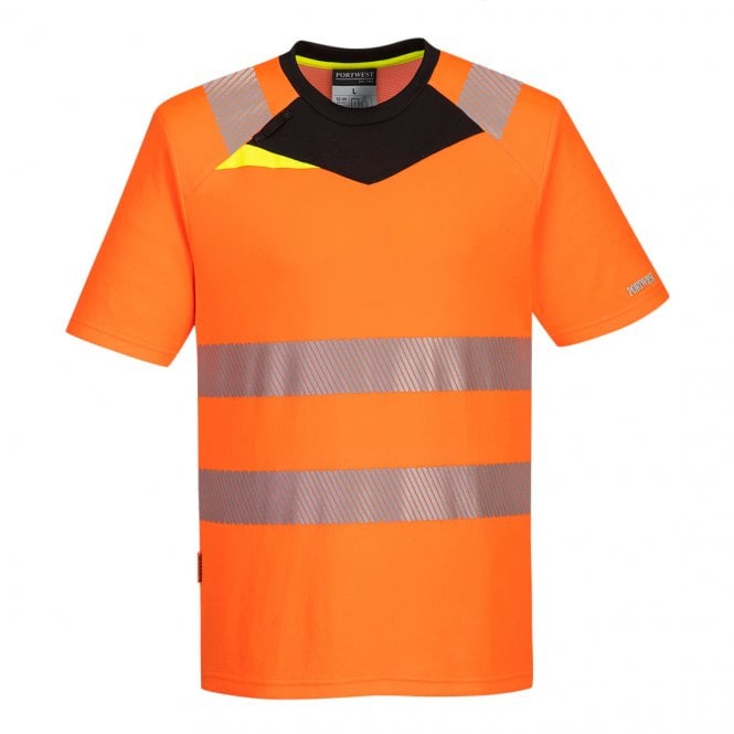 Portwest DX4 Hi-Vis T-Shirt S/S - Orange/Black