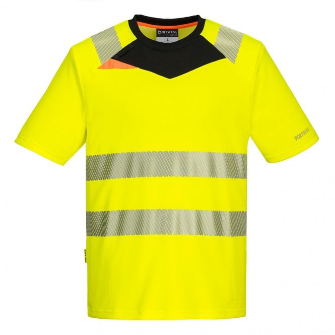 Portwest DX4 Hi-Vis T-Shirt S/S - Yellow/Black