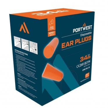 Ear Plug Dispenser Refill Pack (500 Pairs) - Orange