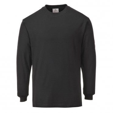 Flame Resistant Anti-Static Long Sleeve T-Shirt - Black