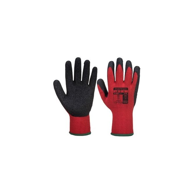 Portwest Grip Glove - Latex Red/Black - Pack of 12