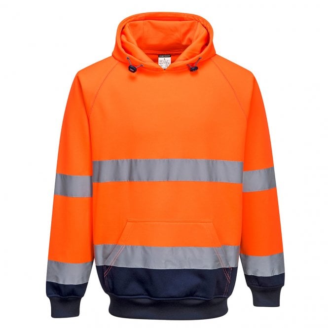 Portwest Hi-Vis Contrast Hoodie - Orange/Navy
