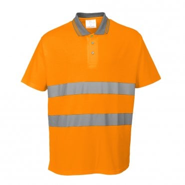 Hi-Vis Cotton Comfort Polo Shirt S/S - Orange