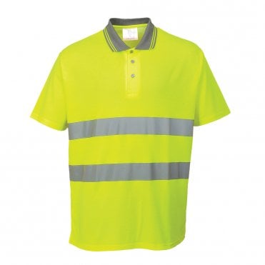 Hi-Vis Cotton Comfort Polo Shirt S/S - Yellow