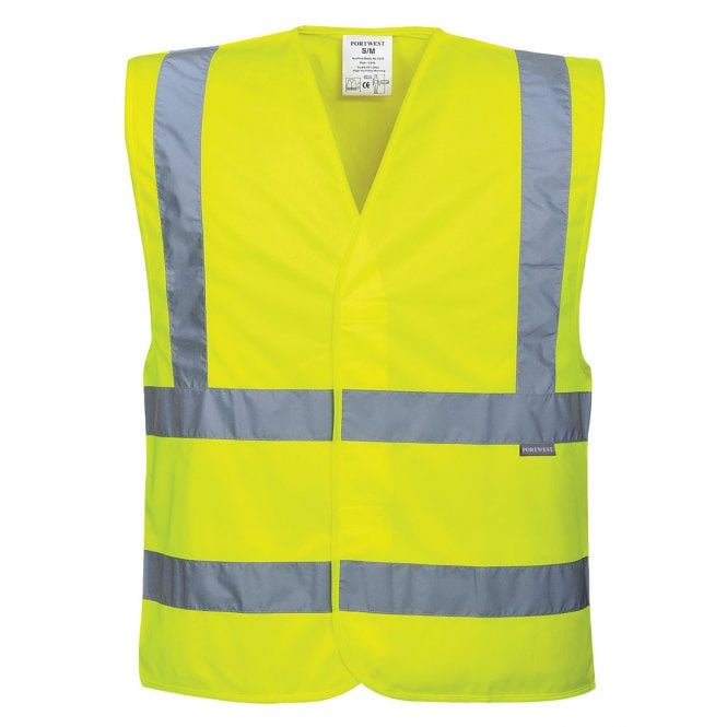 Portwest Hi-Vis Two Band & Brace Vest - Yellow