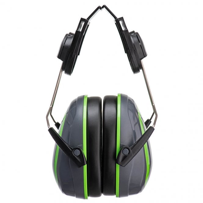 Portwest HV Extreme Ear Defenders Low Clip-On - Grey/Green