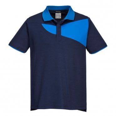 PW2 Cotton Comfort Polo Shirt S/S - Navy/Royal