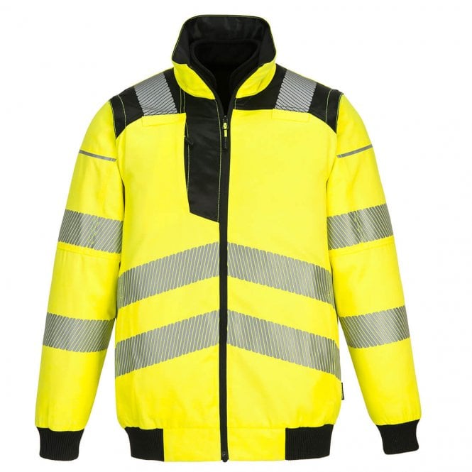 Portwest PW3 Hi-Vis 3-in-1 Pilot Jacket - Yellow/Black