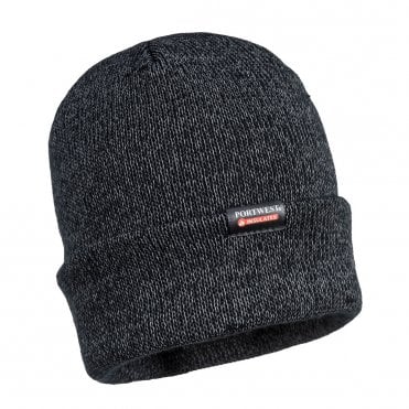 Reflective Knit Cap, Insulatex Lined - Black