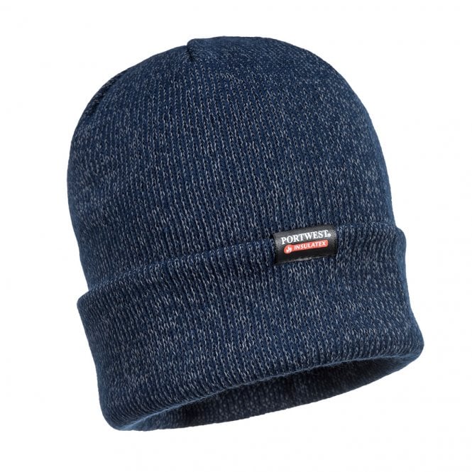 Portwest Reflective Knit Cap, Insulatex Lined - Navy