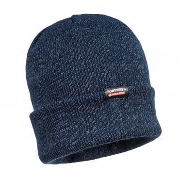 Reflective Knit Cap, Insulatex Lined - Navy