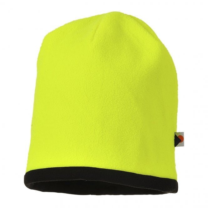 Portwest Reversible Hi-Vis Beanie Hat - Yellow/Black