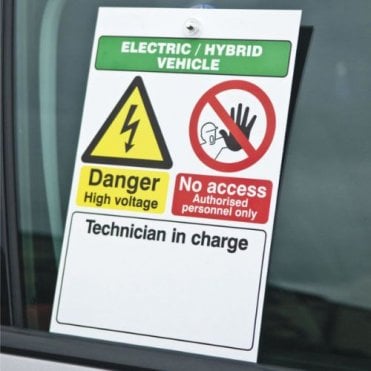 EHV Warning Sign with window sucker