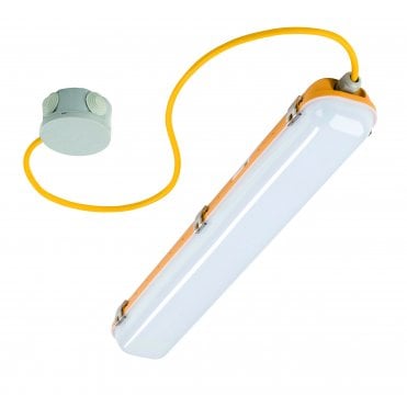 20W LED Emergency Site Lighting 600mm w/ Flex and Junction Box 110V 4000K IP65