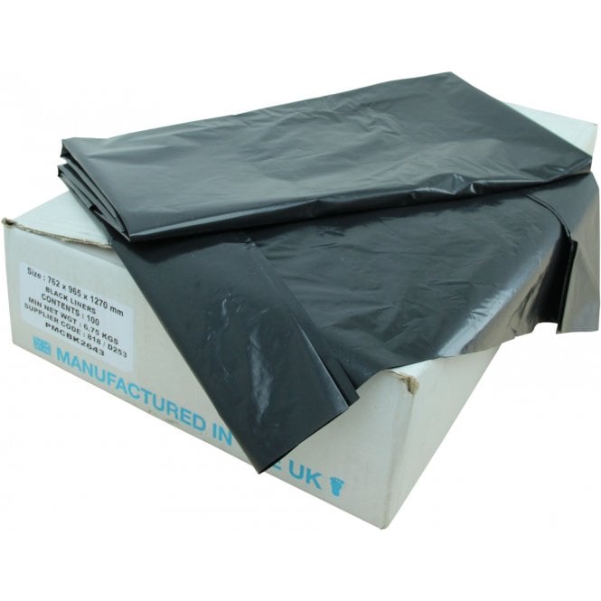 Rubbermaid Commercial Bin Liner - 170ltr - Pack of 100 - Black